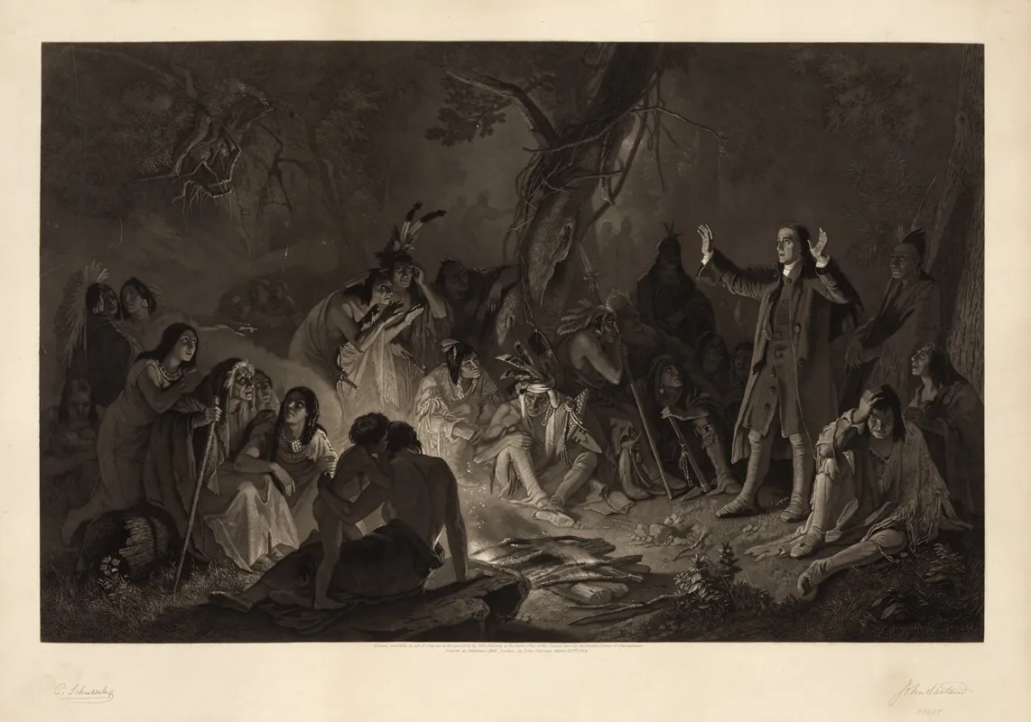 David Zeisberger Preaching To The Indians