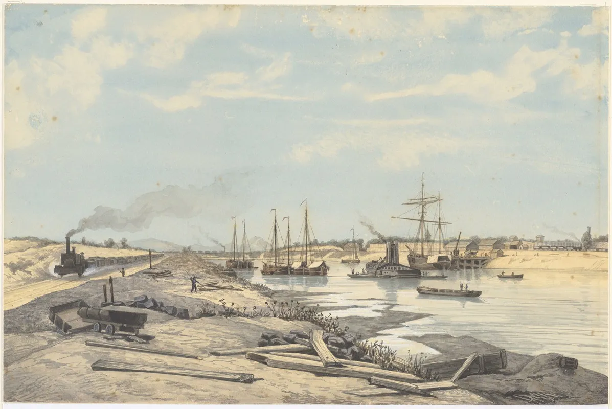 De Aanleg Van Het Noordzeekanaal Wall Art by Johan Conrad Greive - High-Resolution Digital Print