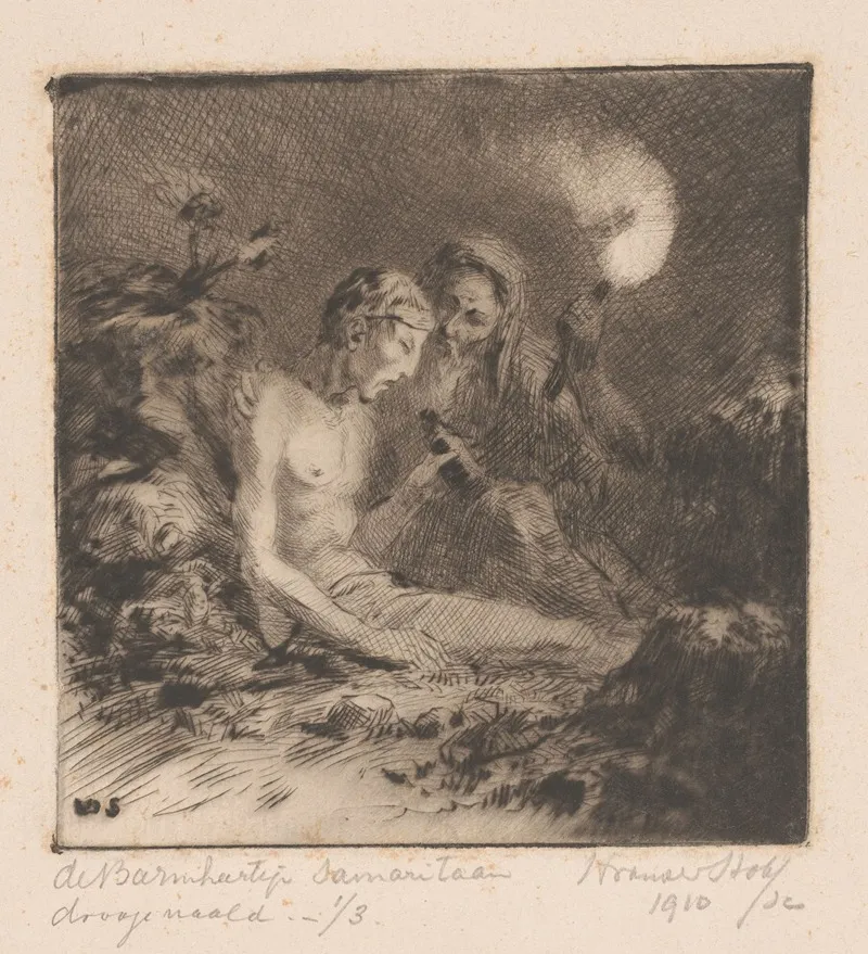 De Barmhartige Samaritaan 2 Wall Art by Henri van der Stok - High-Resolution Digital Print