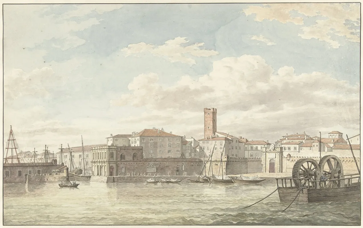 De Haven Van Civitavecchia 2 Wall Art by Jean Grandjean - High-Resolution Digital Print