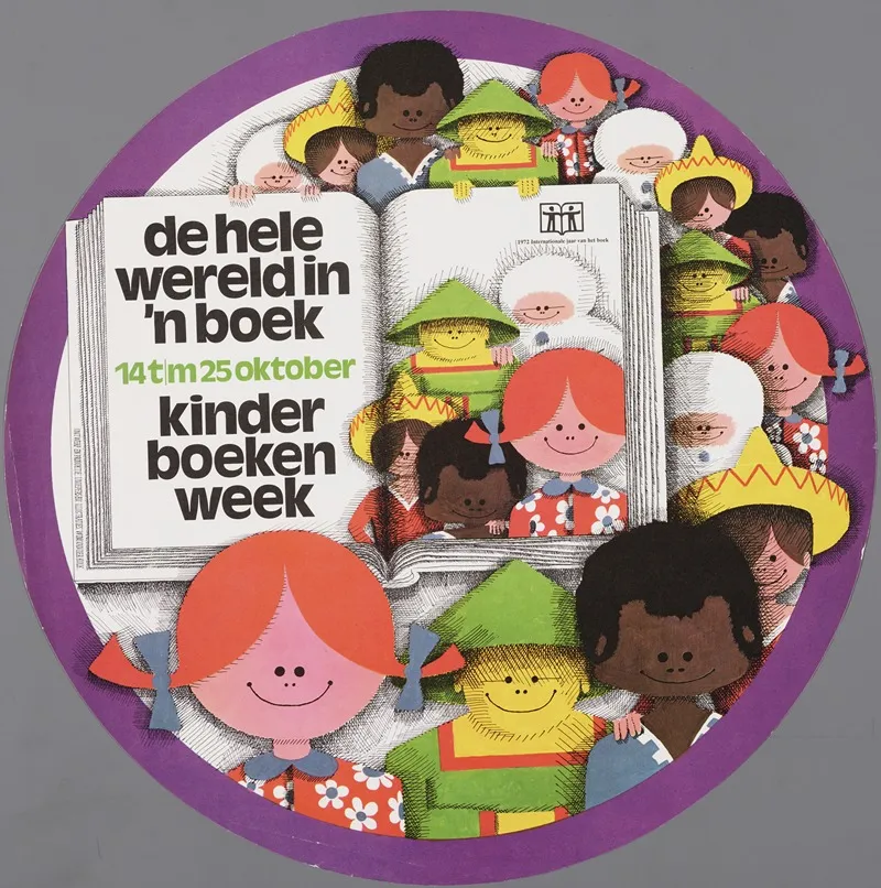 De Hele Wereld In Een Boek 14 25 Oktober Kinderboekenweek Wall Art by Wim van der Kolk - High-Resolution Digital Print