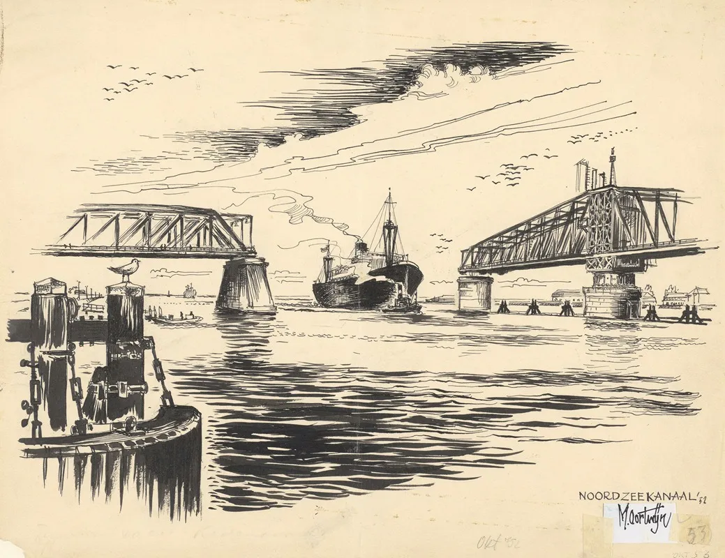 De Hembrug Over Het Noordzeekanaal Wall Art by Maarten Oortwijn - High-Resolution Digital Print