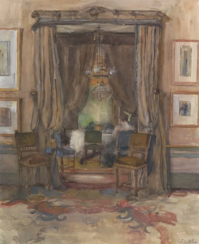 De Huiskamer Aan De Riouwstraat Te Den Haag Bij Daglicht Wall Art by Barbara Elisabeth van Houten - High-Resolution Digital Print