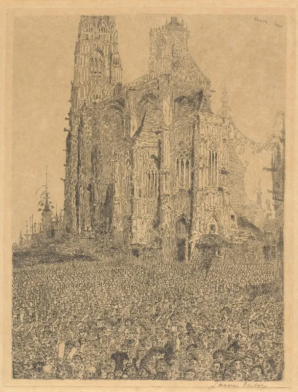 De Kathedraal Wall Art by James Ensor - High-Resolution Digital Print