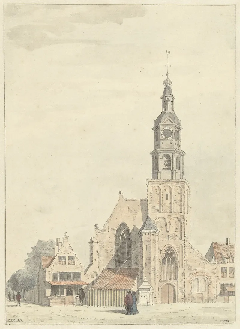 De Kerk Te Buren Wall Art by Jan Ekels the elder - High-Resolution Digital Print