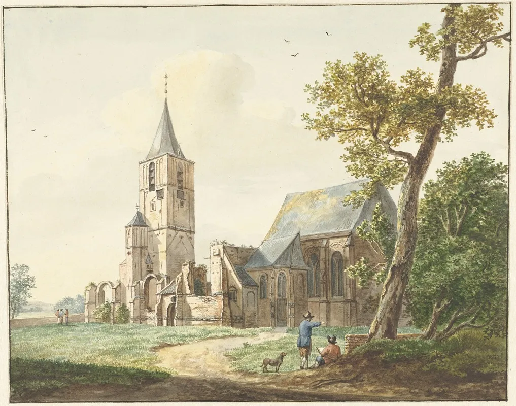 De Kerk Te Warmond Wall Art by Pieter Gerardus van Os - High-Resolution Digital Print