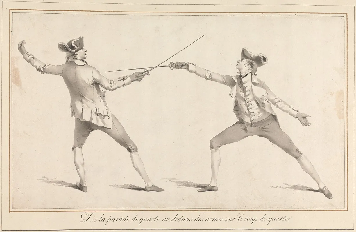 De La Parade De Quarte Au Dedans Des Armes Sur Le Coup De Quarte Wall Art by James Gwin - High-Resolution Digital Print