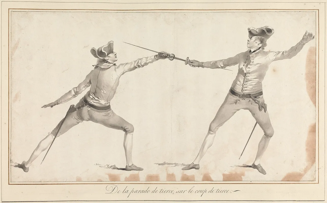 De La Parade De Tierce Sur Le Coup De Tierce Wall Art by James Gwin - High-Resolution Digital Print