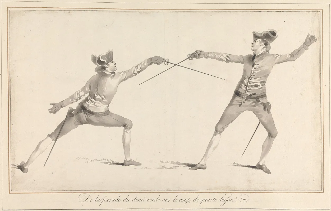 De La Parade Du Demi Cercle Sur Le Coup De Quarte Basse Wall Art by James Gwin - High-Resolution Digital Print