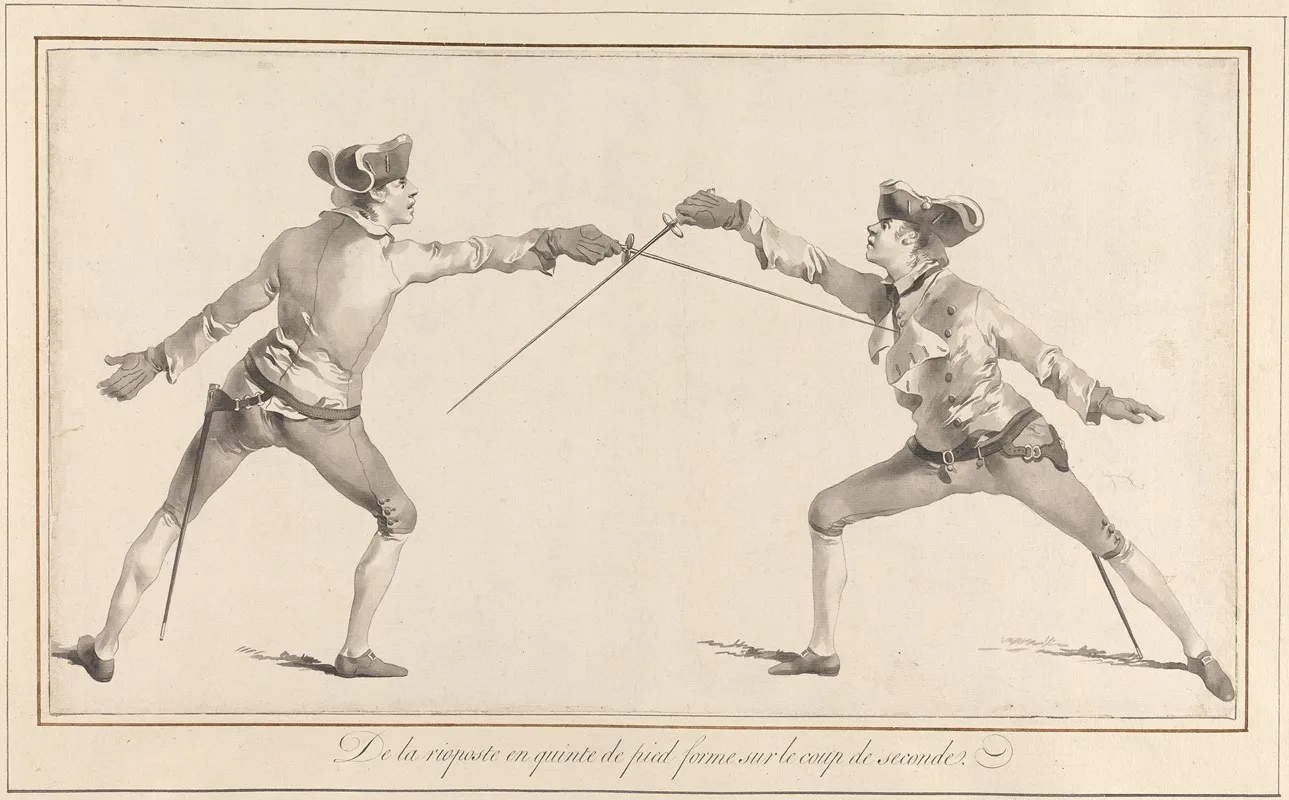 De La Risposte En Quinte De Pied Forme Sur Le Coup De Seconde Wall Art by James Gwin - High-Resolution Digital Print