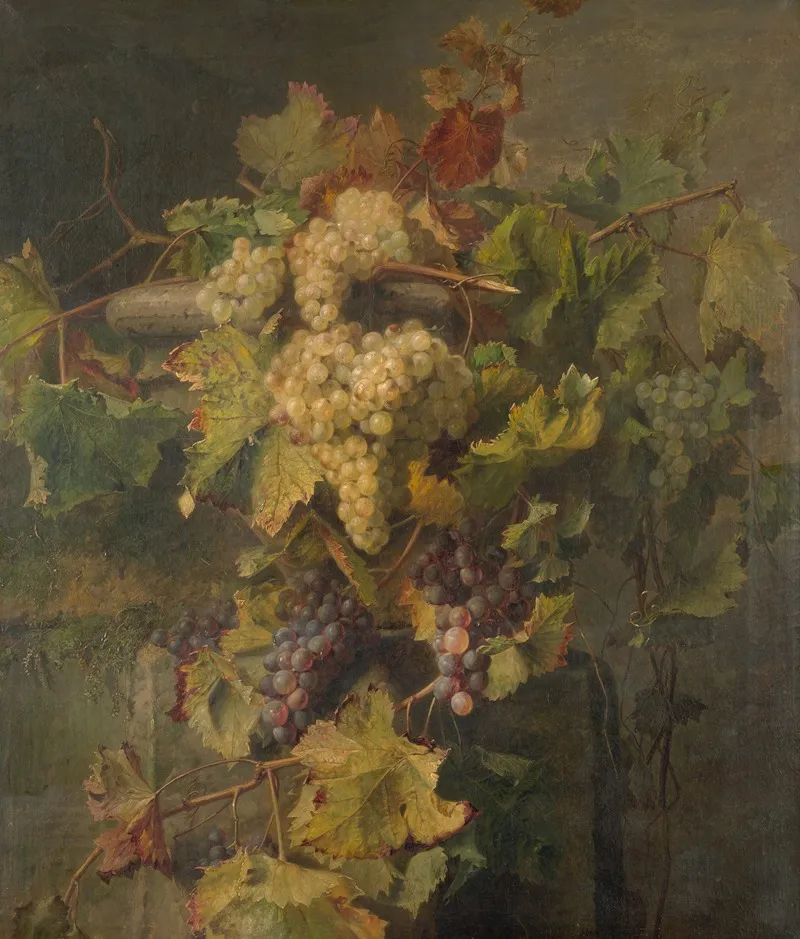 De Maand November Aan De Rijn Wall Art by Adriana Johanna Haanen - High-Resolution Digital Print