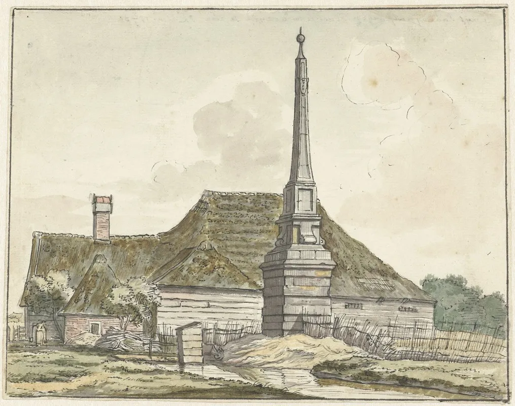 De Mijlpaal Of Banpaal Bij Halfweg Wall Art by Jacques Kuyper - High-Resolution Digital Print