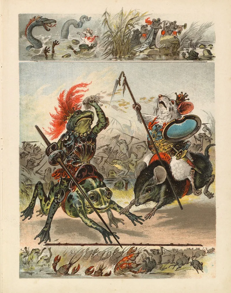 De Oorlog Tusschen De Kikvorschen En De Muizen Wall Art by Carl Offterdinger - High-Resolution Digital Print