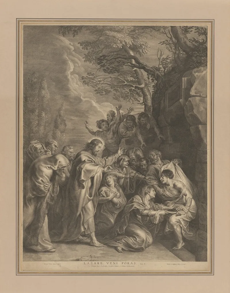De Opweking Van Lazarus Wall Art by Boetius à Bolswert - High-Resolution Digital Print