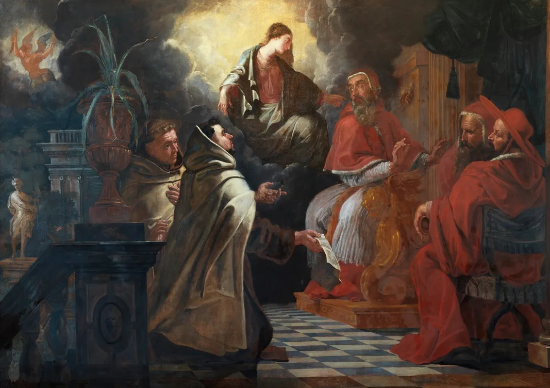 De Orde Der Karmelieten Bevestigd Door De Paus Wall Art by Huybrecht Sporckmans - High-Resolution Digital Print
