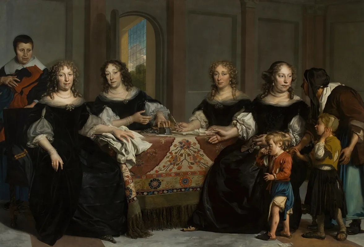 De Regentessen Van Het Burgerweeshuis Wall Art by Adriaen Backer - High-Resolution Digital Print