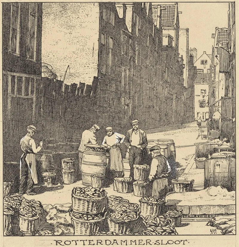 De Rotterdammer Sloot Te Amsterdam Gedempt In 1867