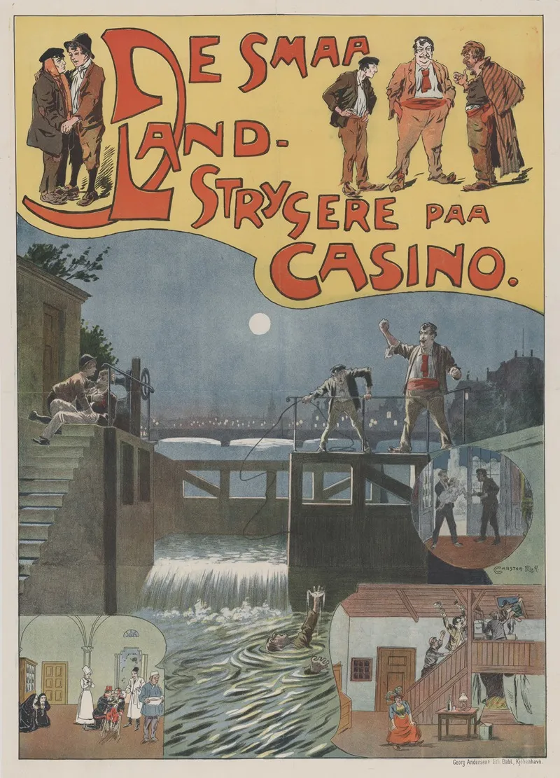 De Smaa Land Strysere Paa Casino Wall Art by Carsten Raun - High-Resolution Digital Print