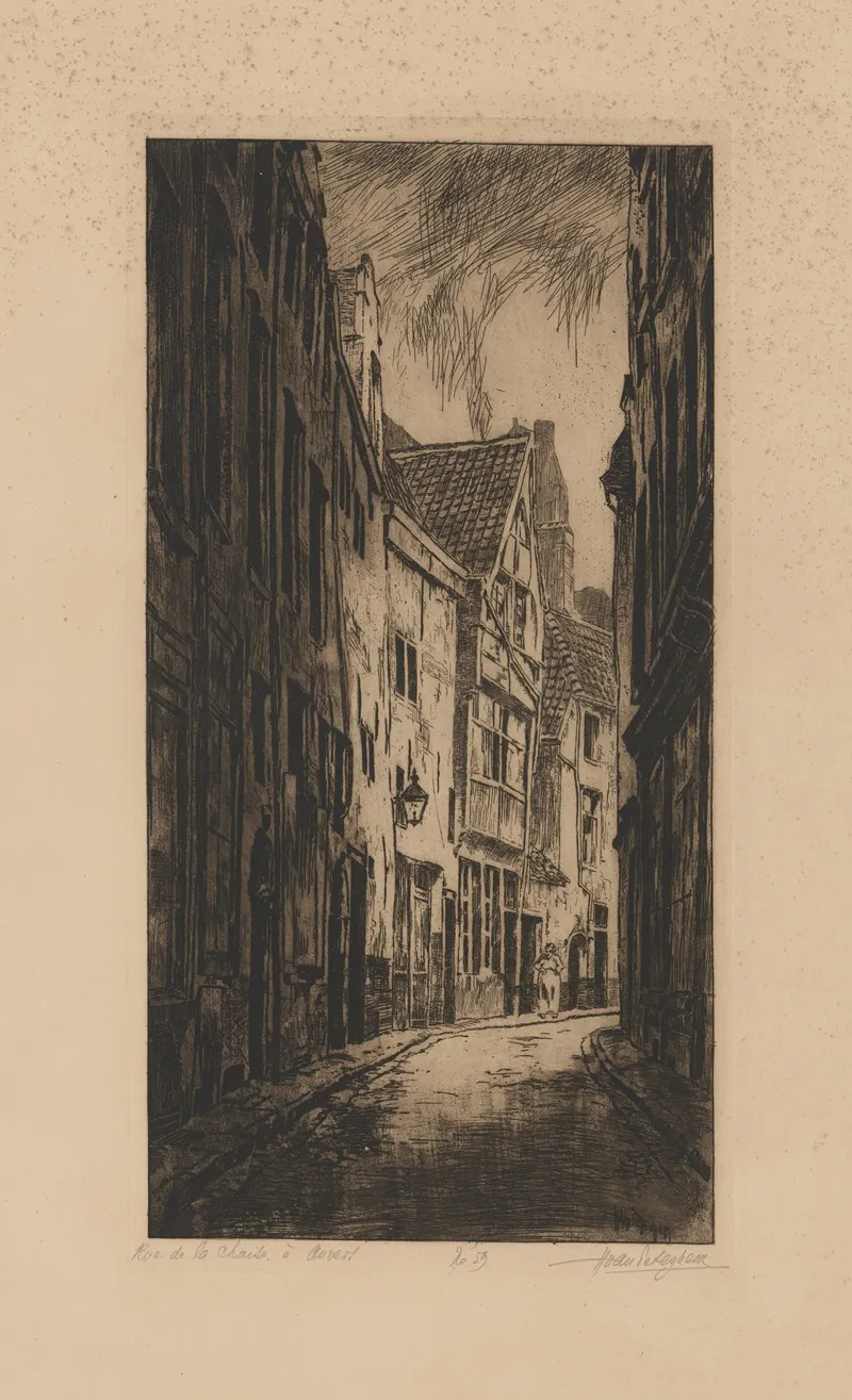 De Stoelstraat Antwerpen Wall Art by Louis-Joseph van Peteghem - High-Resolution Digital Print