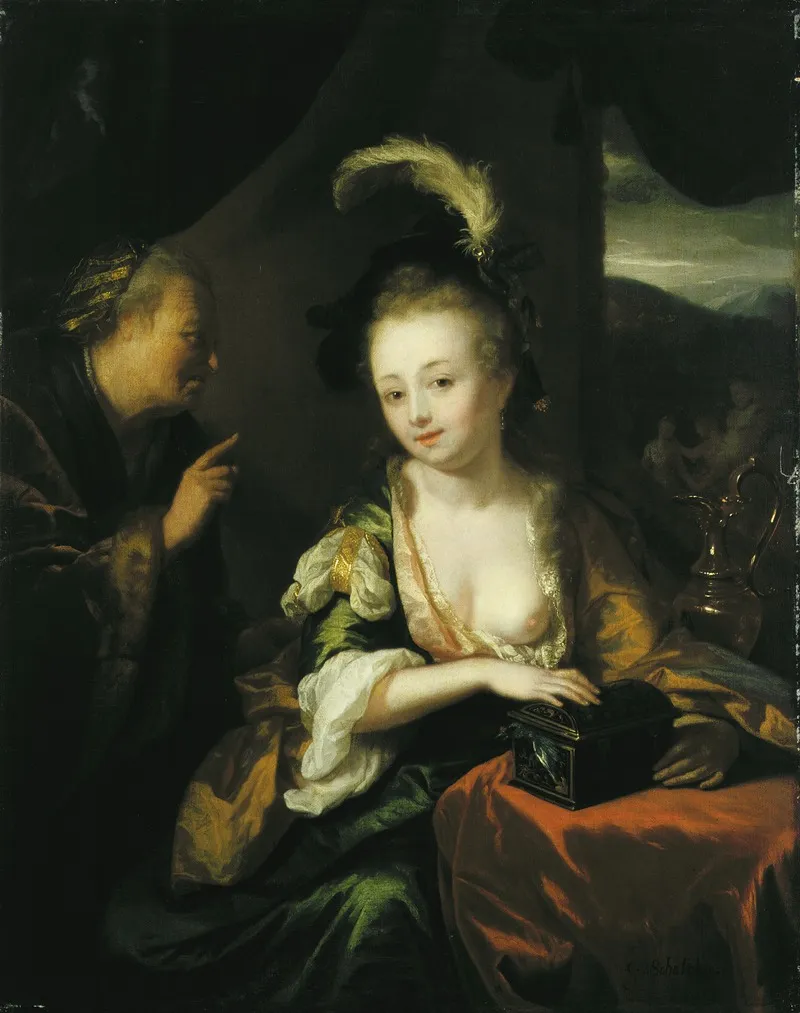 De Vermaning Wall Art by Godefridus Schalcken - High-Resolution Digital Print