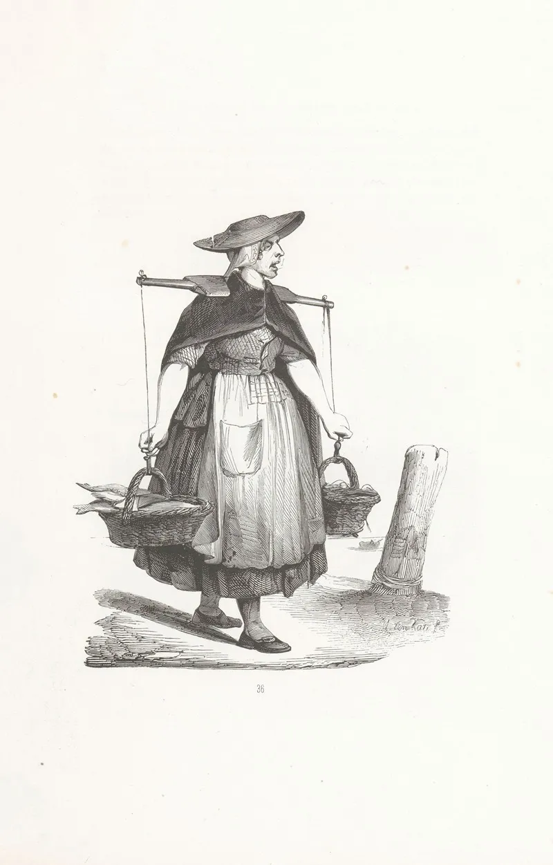 De Visvrouw Van Arnemuiden Wall Art by Willem Hendrik Schmidt - High-Resolution Digital Print
