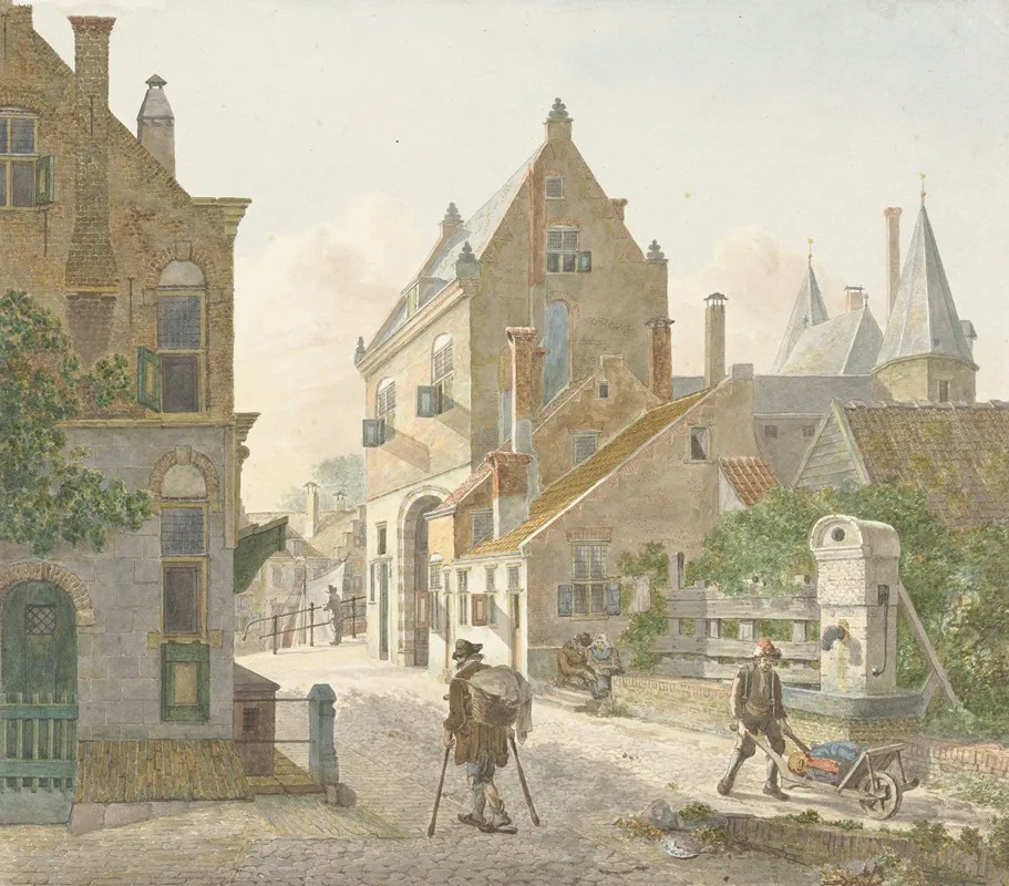 De Waardpoort En De Oude Gracht In Utrecht Wall Art by Jan Hendrik Verheijen - High-Resolution Digital Print