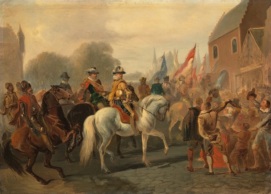 De Zegevierende Terugkeer Van Maurits In Den Haag Anno 1591