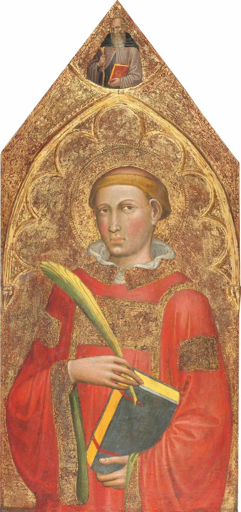 Deacon Saint With Saint Anthony Abbot Wall Art by Martino di Bartolomeo di Biago - High-Resolution Digital Print