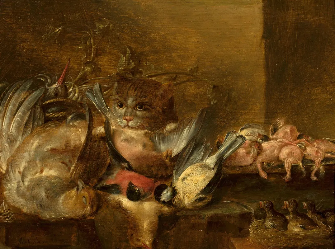 Dead Birds And A Cat Wall Art by Alexander Adriaenssen - High-Resolution Digital Print