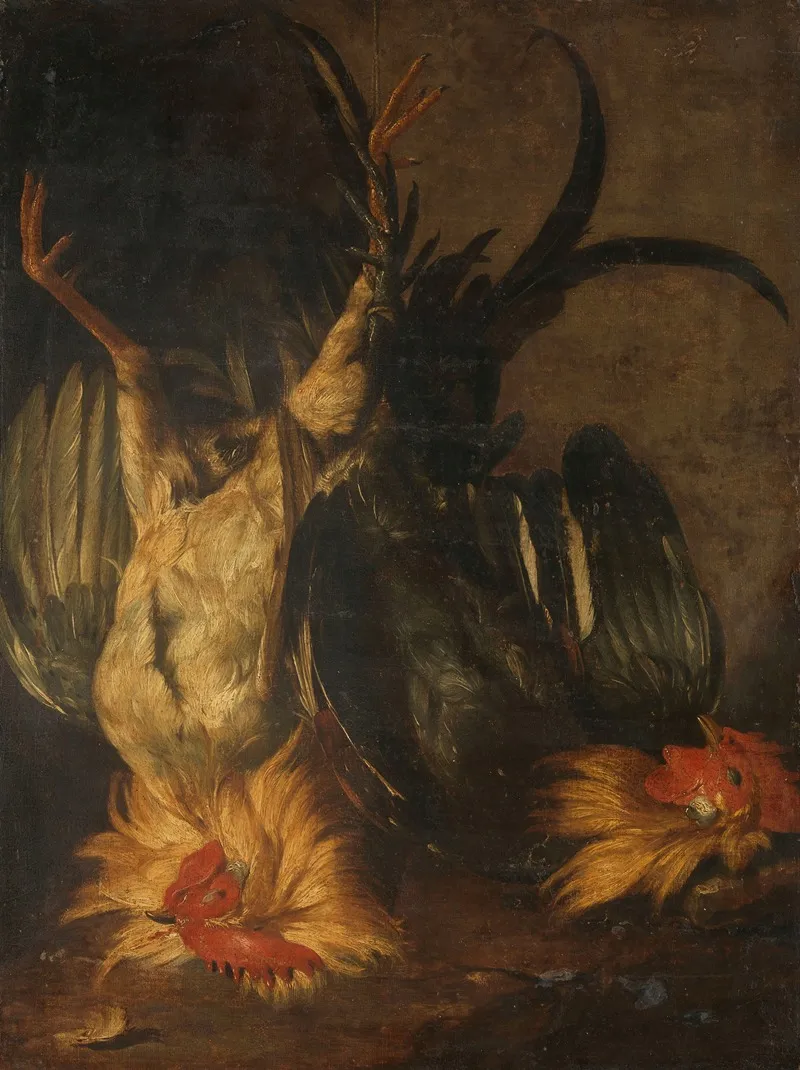 Dead Roosters Wall Art by Christoffel Puytlinck - High-Resolution Digital Print