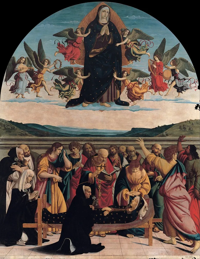 Death And Assumption Of Mary Wall Art by Cola dell'Amatrice - High-Resolution Digital Print