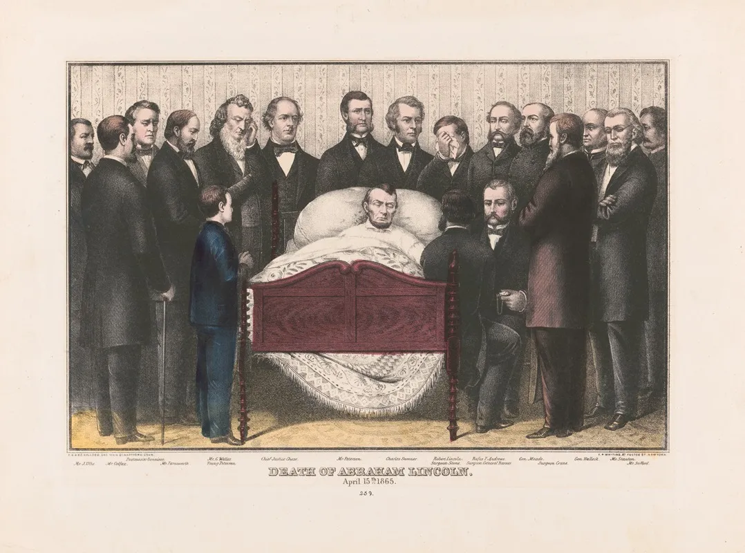 Death Of Abraham Lincoln April 15th 1865 Wall Art by E.B. &amp; E.C. Kellogg - High-Resolution Digital Print