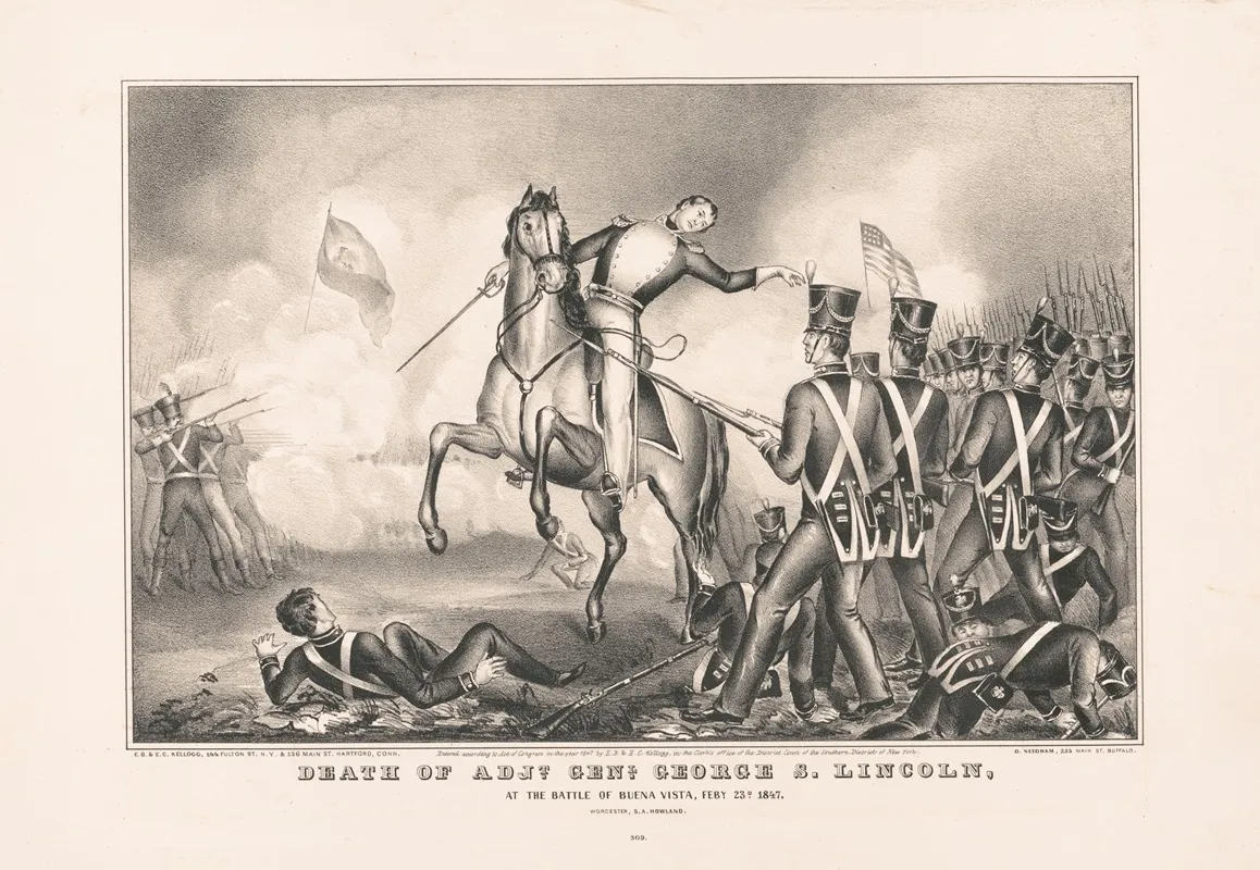 Death Of Adjutant General George S Lincoln Wall Art by E.B. & E.C. Kellogg - High-Resolution Digital Print