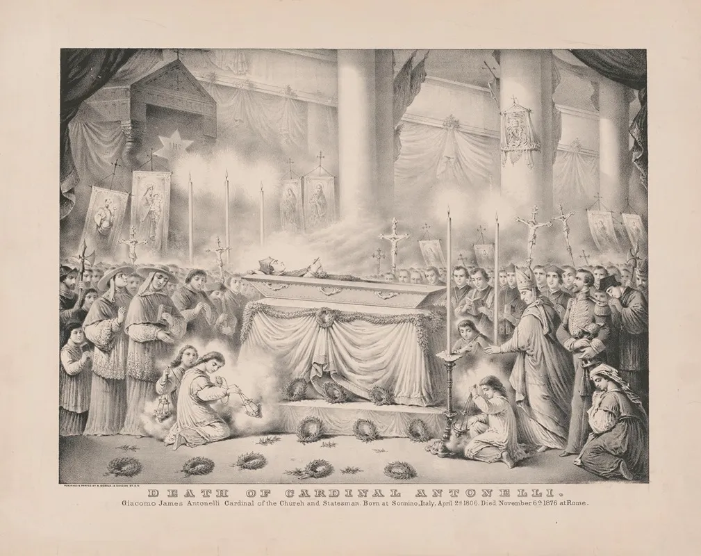 Death Of Cardinal Antonelli Wall Art by Henry Jerome Schile - High-Resolution Digital Print