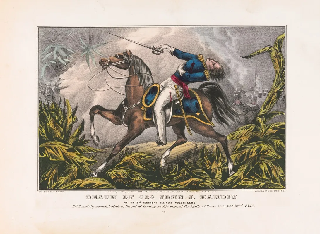 Death Of Colonel John J Hardin Of The 1st Regiment Illinois Volunteers