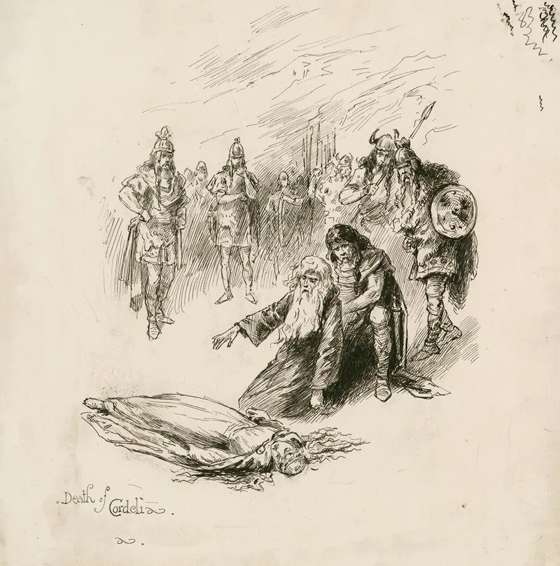 Death Of Cordelia King Lear V 3 Wall Art by Herbert Railton - High-Resolution Digital Print