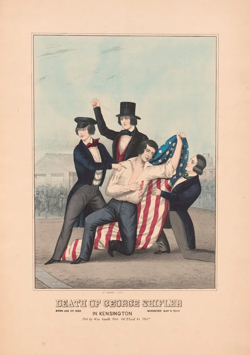 Death Of George Shifler Born Jan 24 1825 Murdered May 6 1844 In Kensington Wall Art by John L. Magee - High-Resolution Digital Print