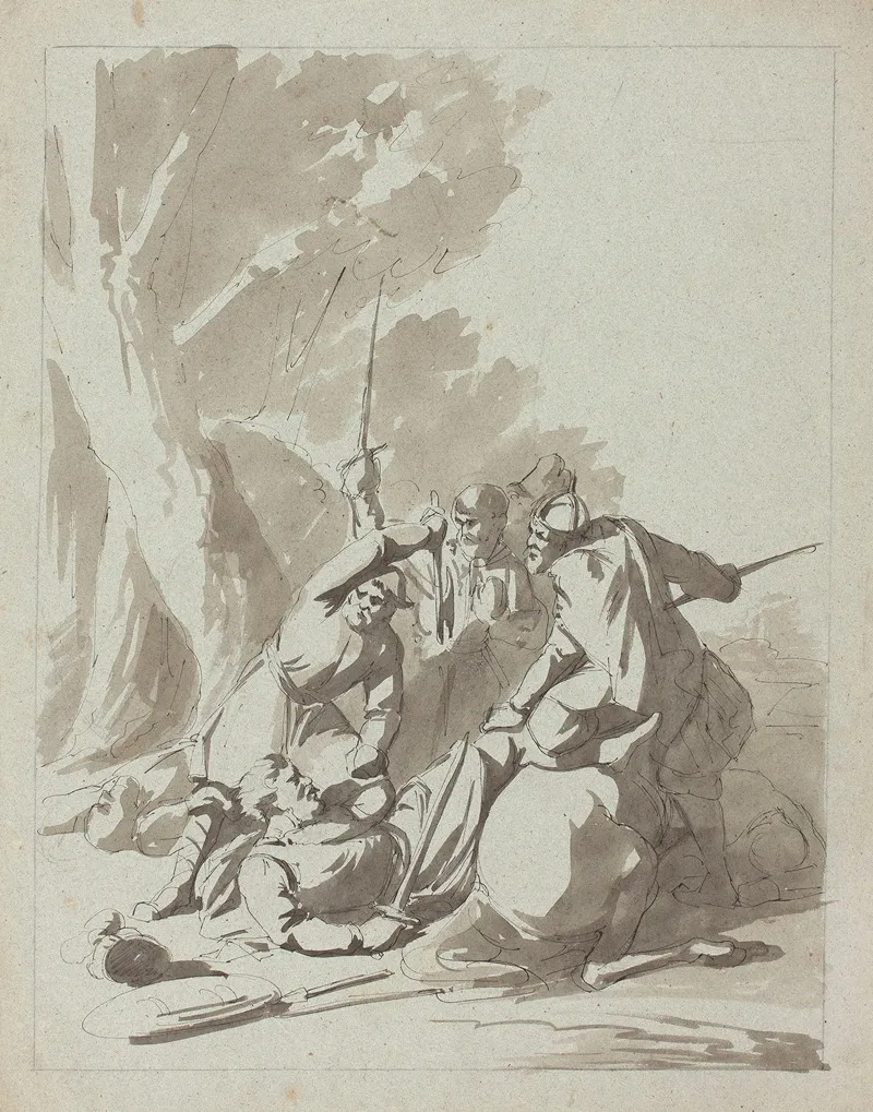 Death Of Jaunutis Son Of Gediminas Wall Art by Ignacy Gierdziejewski - High-Resolution Digital Print