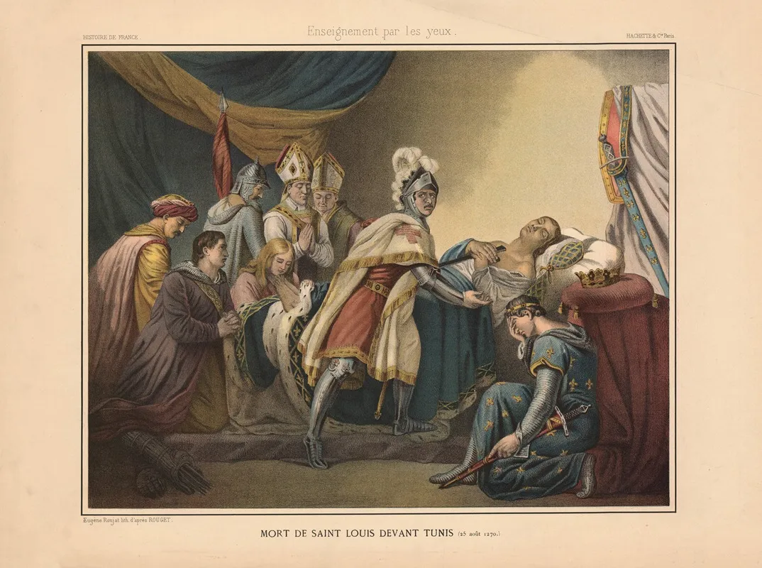Death Of Saint Louis Before Tunis August 25 1270 Wall Art by Georges Rouget - High-Resolution Digital Print