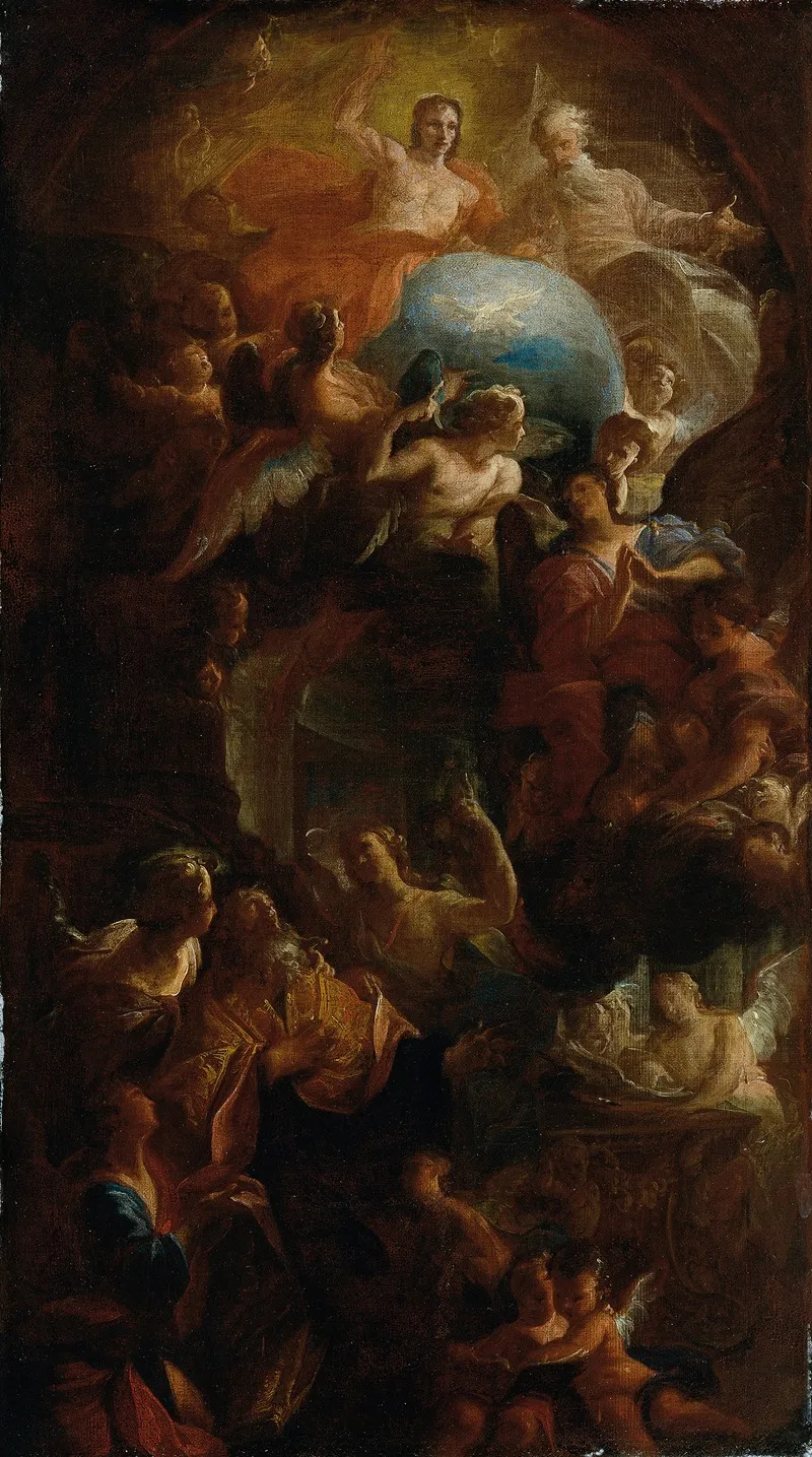 Death Of St Augustine Wall Art by Carlo Carlone - High-Resolution Digital Print