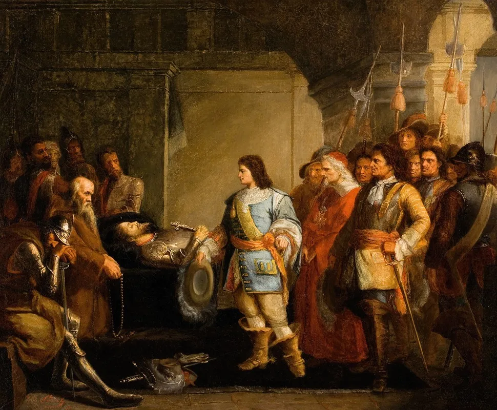 Death Of The King Jean Dallemand Lord De Malandrin Wall Art by Julius Josephus Gaspard Starck - High-Resolution Digital Print