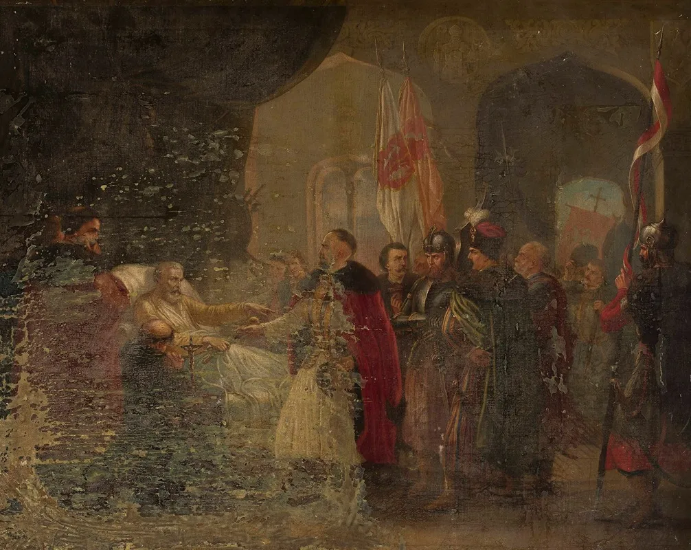 Death Of The Leader Wall Art by Władysław Majeranowski - High-Resolution Digital Print