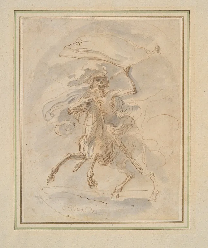 Death On A Horse Study For The Etching In The Five Deaths Series
