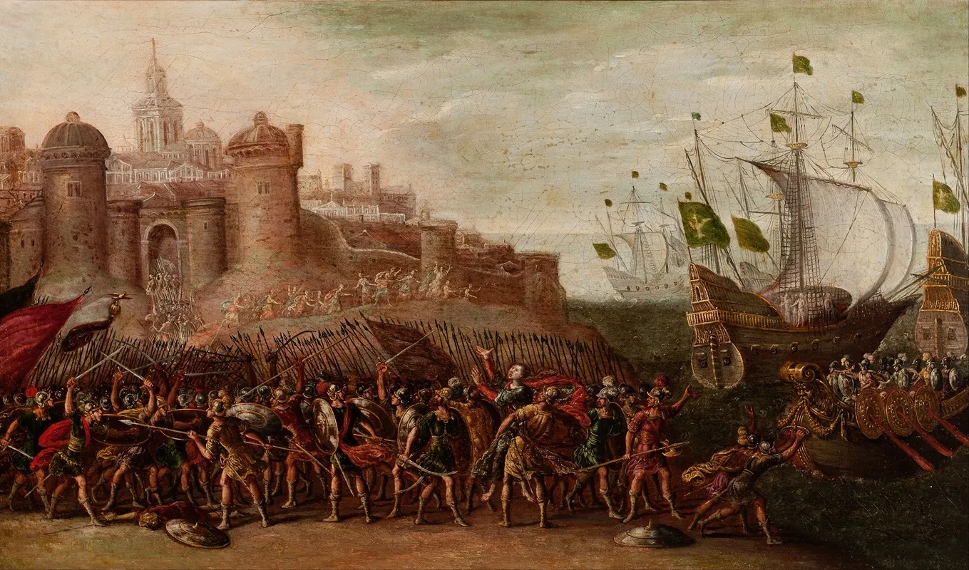 Deborah And Barak Against Sisera Wall Art by Circle of Juan de la Corte - High-Resolution Digital Print