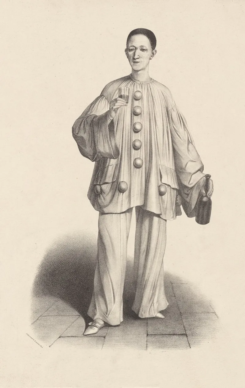 Debureau I E Jean Gaspard Deburau As Pierrot Wall Art by Alexandre Lacauchie - High-Resolution Digital Print