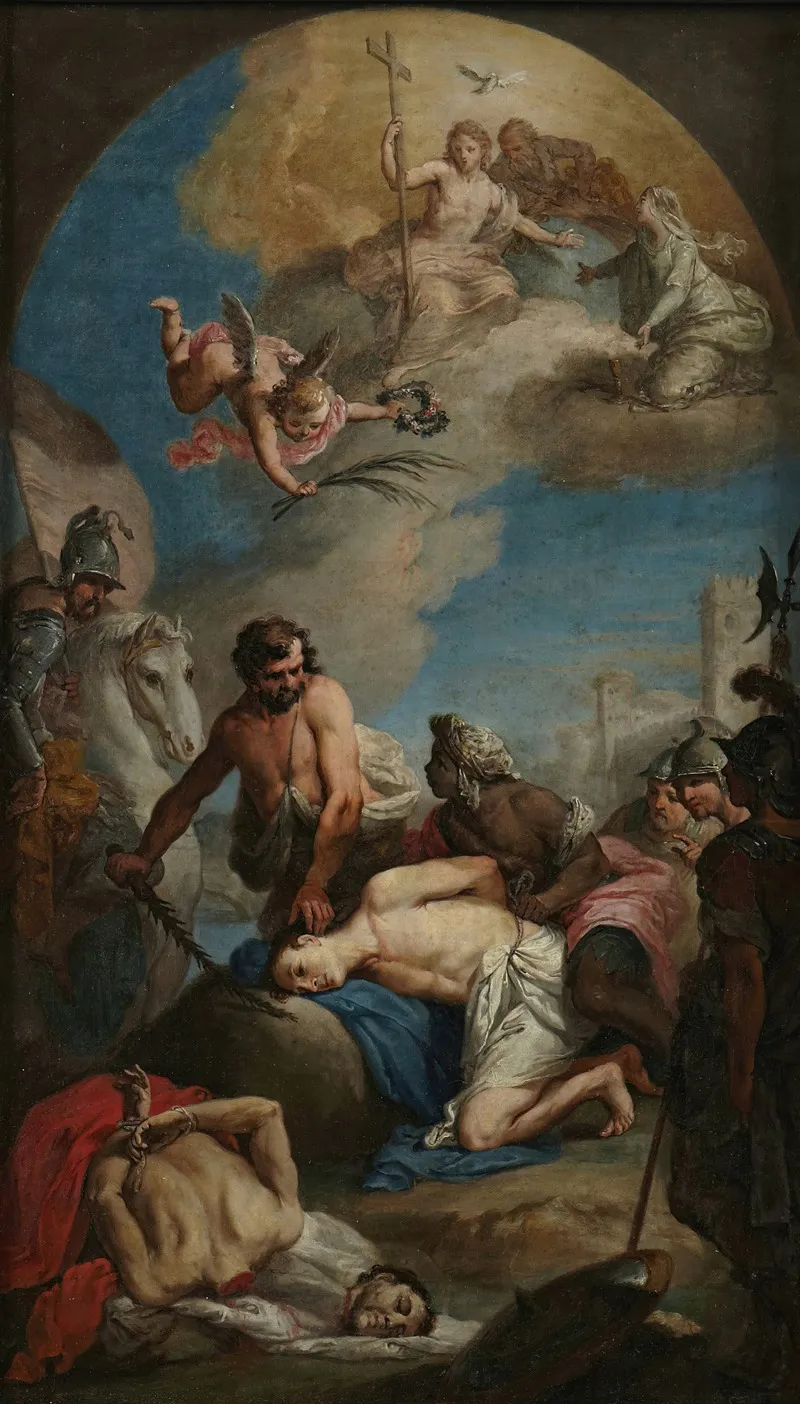 Decapitation Of Ss Fermo And Rustico Wall Art by Agostino Ugolini - High-Resolution Digital Print