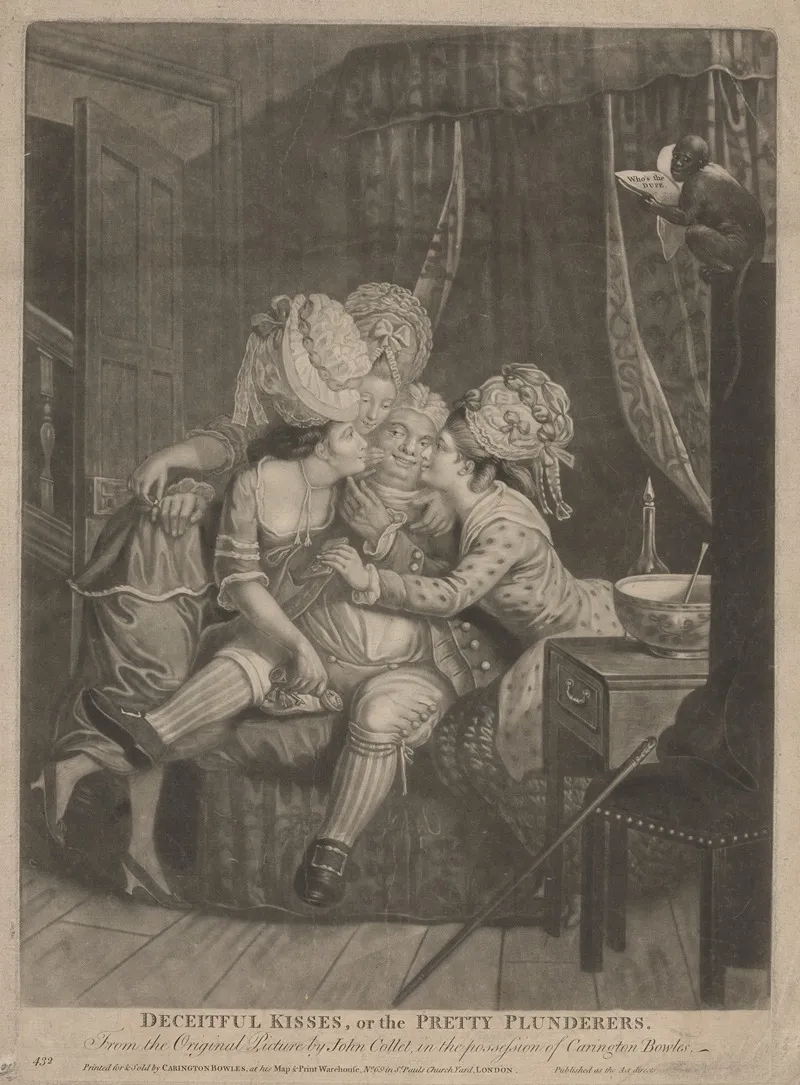Deceitful Kisses Or The Pretty Plunderers Wall Art by John Collet - High-Resolution Digital Print