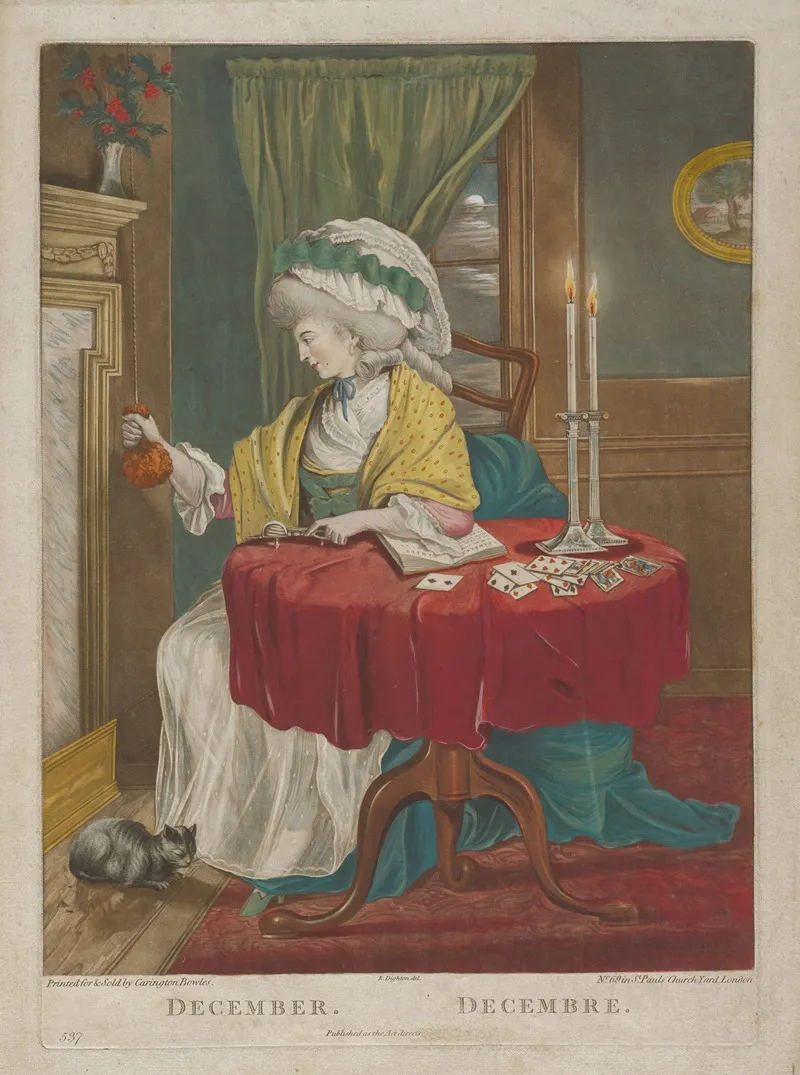 December From The Twelve Months Wall Art by Robert Dighton - High-Resolution Digital Print