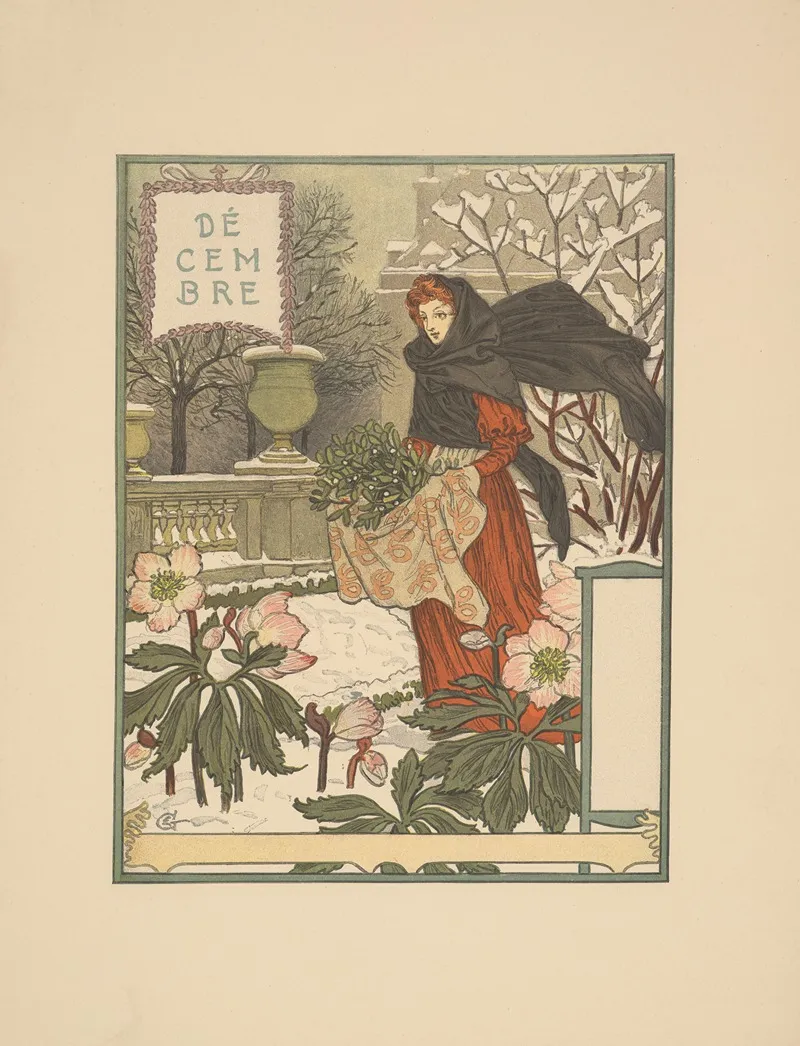 Decembre 3 Wall Art by Eugène Grasset - High-Resolution Digital Print