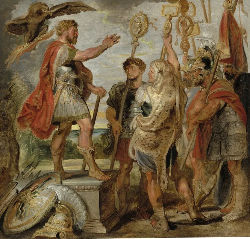 Decius Mus Addressing The Legions Wall Art by Peter Paul Rubens - High-Resolution Digital Print